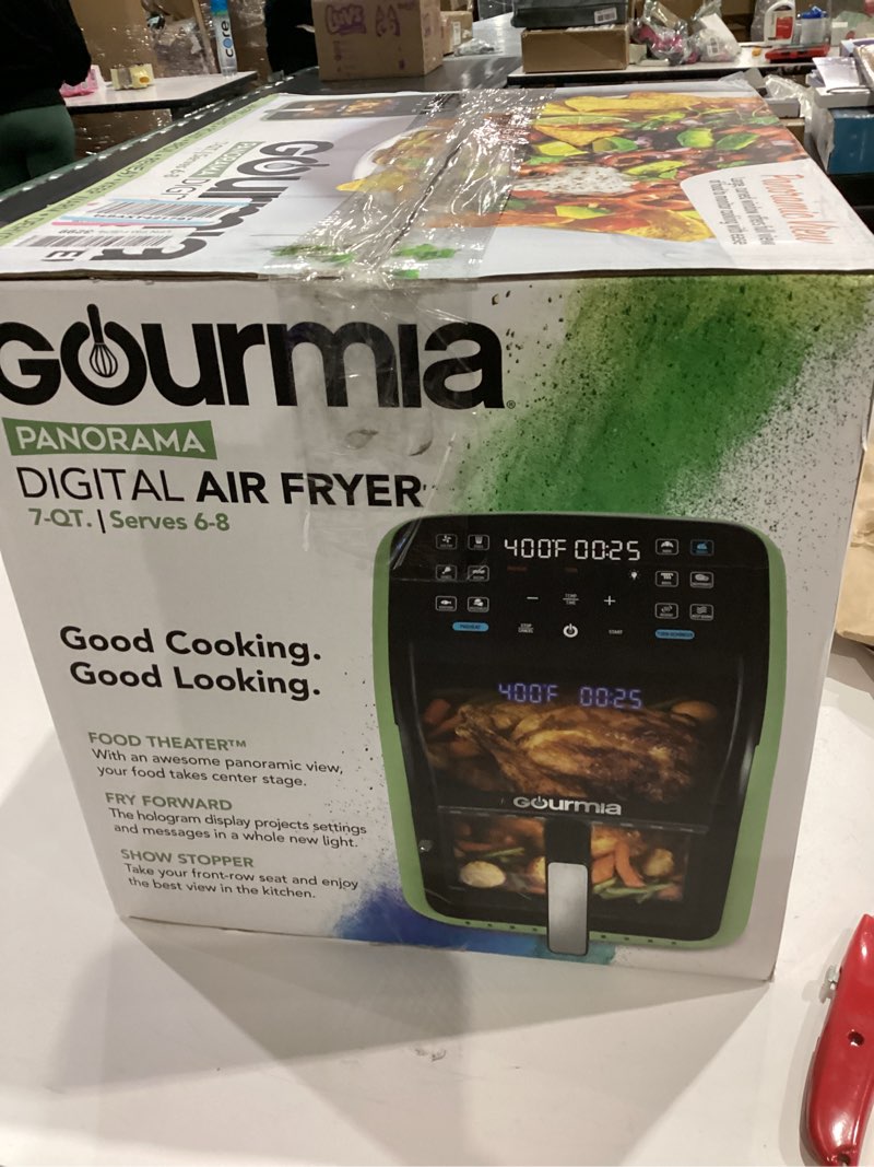 Condition photo showing Good Condition for Gourmia Air Fryer 7 QT - Easy View Panoramic Window & Interior Light, Guided Cooking with 12 One-Tou