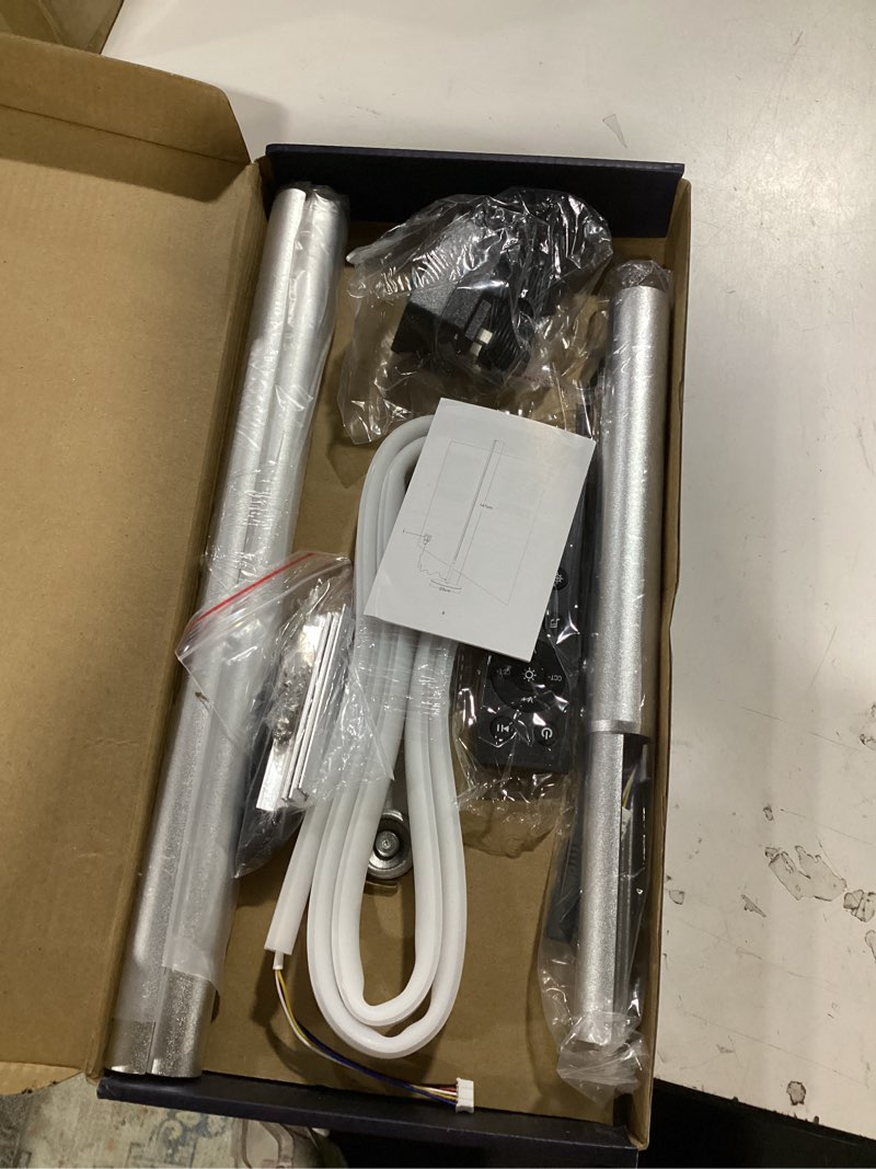 Condition photo showing As Is for rgbw floor lamp, smart led corner lamp with wifi app remote control, compatible with alexa, 2700k-6500k color changing standing lamp for bedroom game room, modern floor lamp for living room silver rgb silver floor lamp