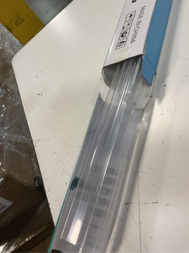 Condition photo showing As Is for sliding shower door bottom seal, 2 pcs 3/8" x 36" sliding shower door sweep for 3/8inch glass, frameless glass door seal strip stop shower leaks and create a water barrier for 3/8" glass