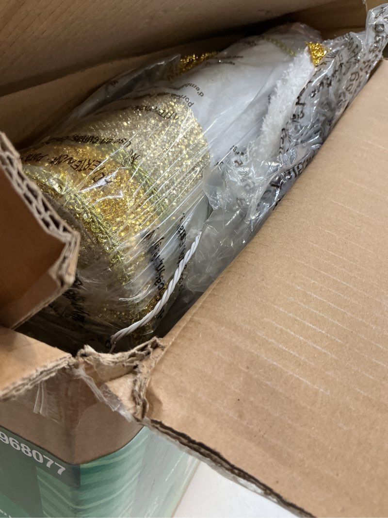 Condition photo showing Good Condition for Holiday Living 6-ft White & Gold Nutcracker