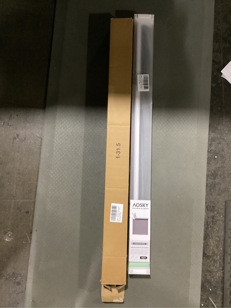 AOSKY Cordless Roller Shades Blackout Blinds for Windows Room Darkening Rolled Up Shades with Spring