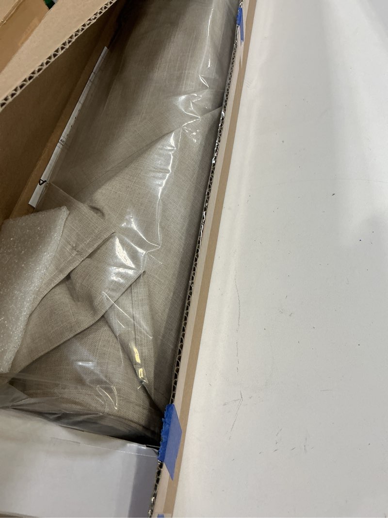 Condition photo showing Good Condition for chicology roman shades for windows, window treatments, roman shades, roman window shades, room darkening shades, window shades, 32" w x 64" h, belgian flax (privacy & light filtering) belgian flax (privacy & light filtering) 32"w x 64"h