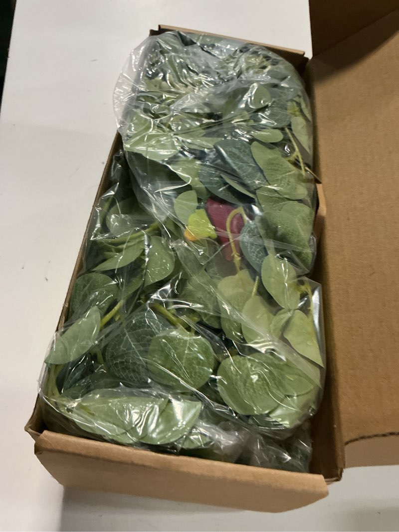 Condition photo showing Good Condition for party joy 6.5 ft eucalyptus garland with flowers, floral greenery for party wedding table indoor outdoor backdrop wall decor (red,1) red 1pc