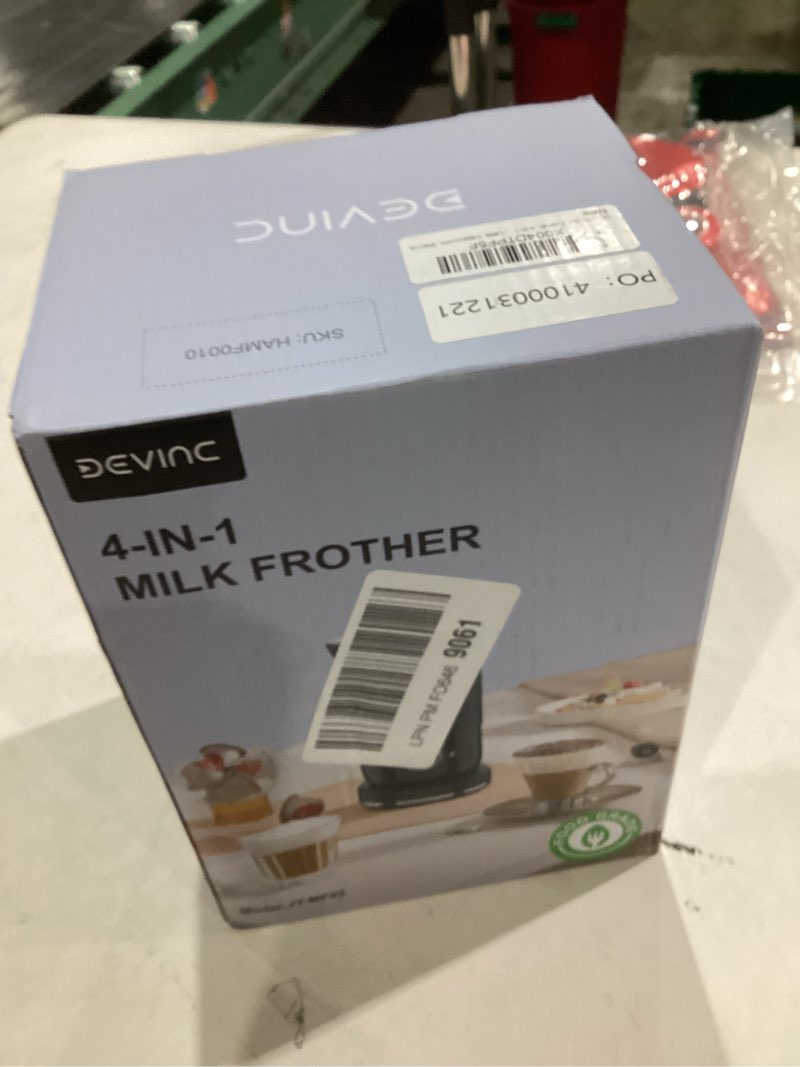 Condition photo showing Good Condition for DEVINC Milk Frother, 4-in-1 Milk Frother and Steamer, Hot and Cold Foam Maker and Milk Warmer with Auto Shut-Off, Electric Frother for Coffee, Latte, Cappuccino, Matcha Black