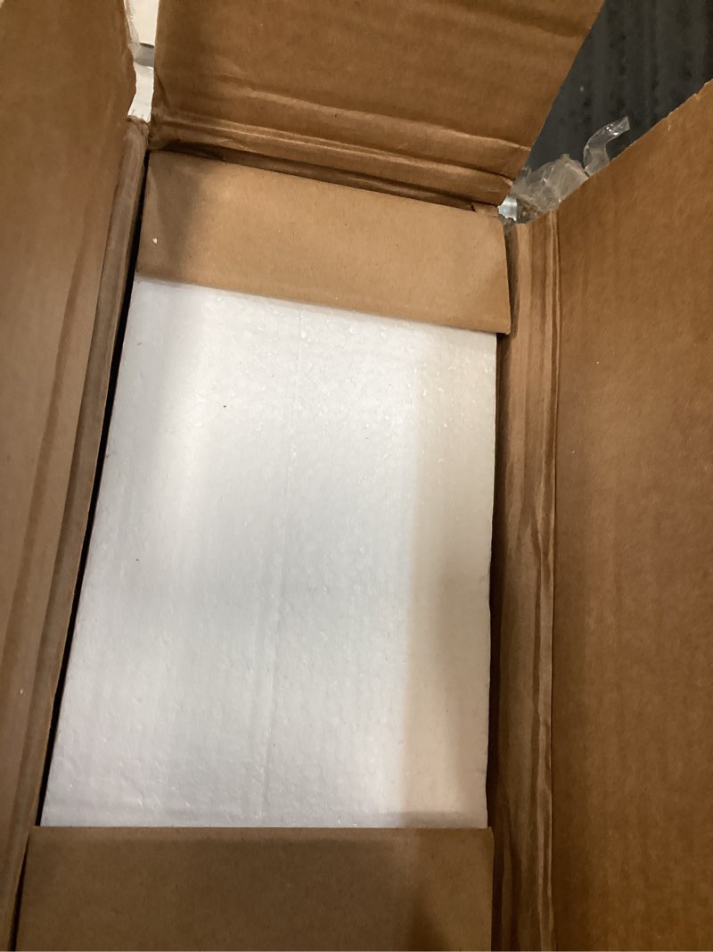 Condition photo showing As Is for ChooChoo Narrow Bathroom Storage Cabinet with Adjustable Shelves, Tall Storage Cabinet with 2 Doors and 1 Drawer, Freestanding Cupboard for Small Spaces, White