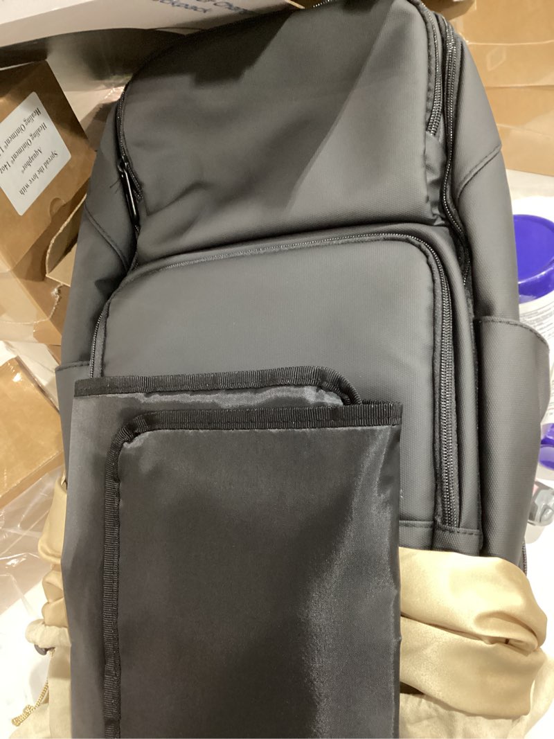 Condition photo showing New/Like New for diaper bag backpack for moms dads – baby bag with usb port, changing pad, laptop pocket – expandable, black