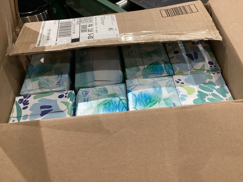Condition photo showing New/Like New for puffs plus lotion facial tissues, 8 family boxes, 124 facial tissues per box, allergies and colds 124 count (pack of 8)