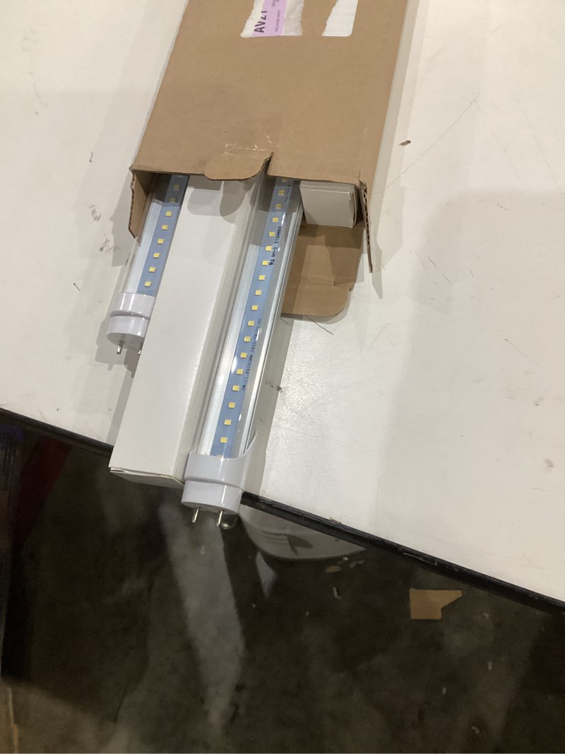 Condition photo showing Good Condition for bsk.bestka led tube light 4ft, 60w, 6500lm, 6000k cold white, dual-end powered, no t8 ballast,flat 3 row 180 degree lighting led tubes, clear cover - 25 pack