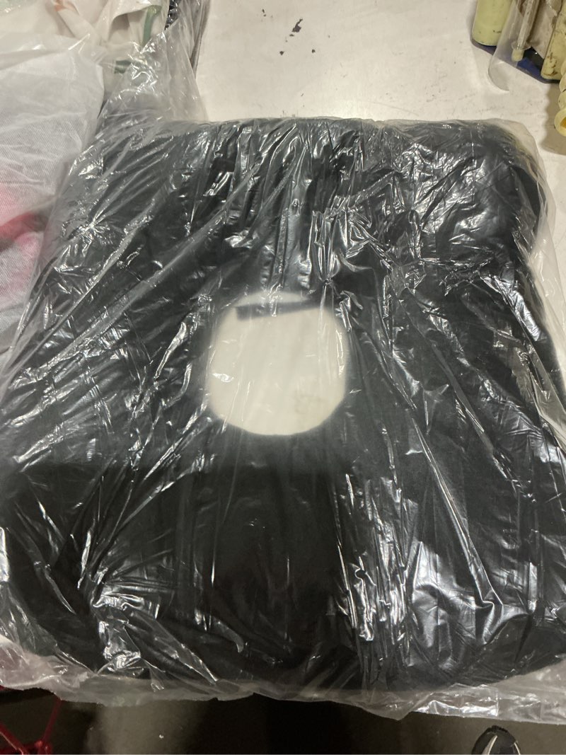 Condition photo showing Good Condition for stuffed donut pillow seat cushion | for tailbone and coccyx pain, hemorrhoids, bed sores, pregnancy, prostate, surgery recovery, sitting pressure relief, for home, office and car (black)