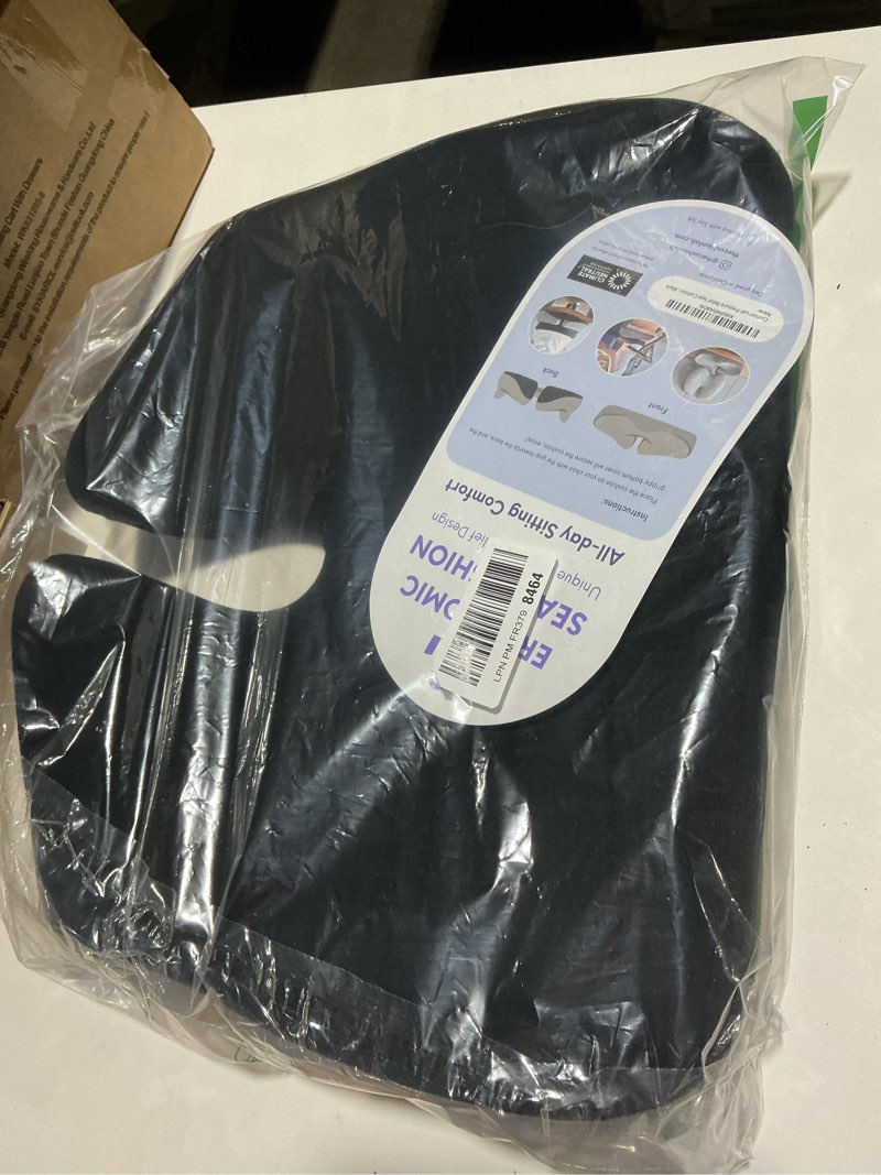 Condition photo showing Good Condition for cushion lab patented pressure relief seat cushion for long sitting hours on office & home chair - extra-dense memory foam for soft support. car pad for hip, tailbone, coccyx, sciatica - black