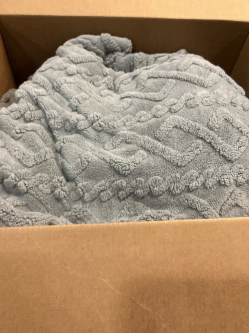 Condition photo showing Good Condition for Bedsure Fluffy Flannel Duvet Cover Set - Faux Fur Comforter Cover Queen Size, Gray Warm Plush Bedding for Winter, 3-Piece Set with Zipper Closure (90"x90") and 2 Pillow Shams