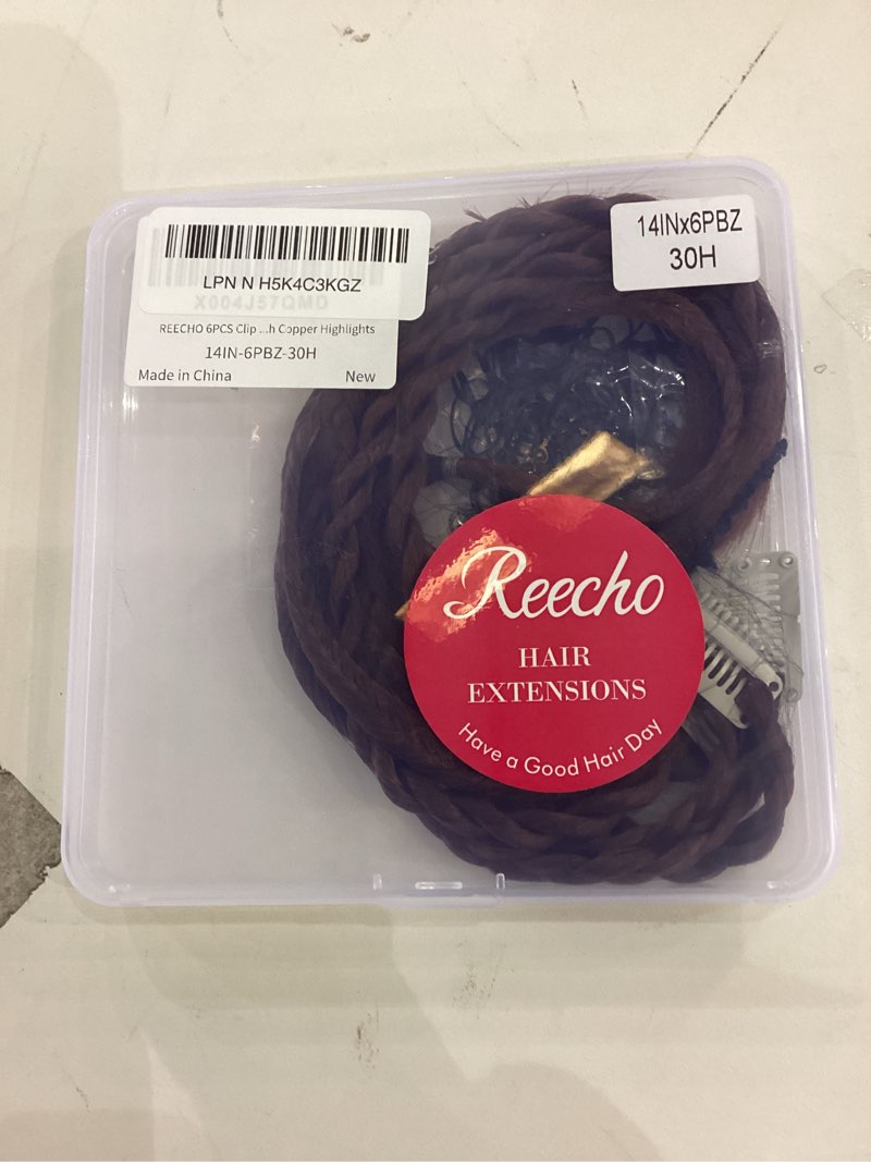 reecho 6pcs clip in braid hair extensions for women 14 inch clip in braids synthetic braided hairpie