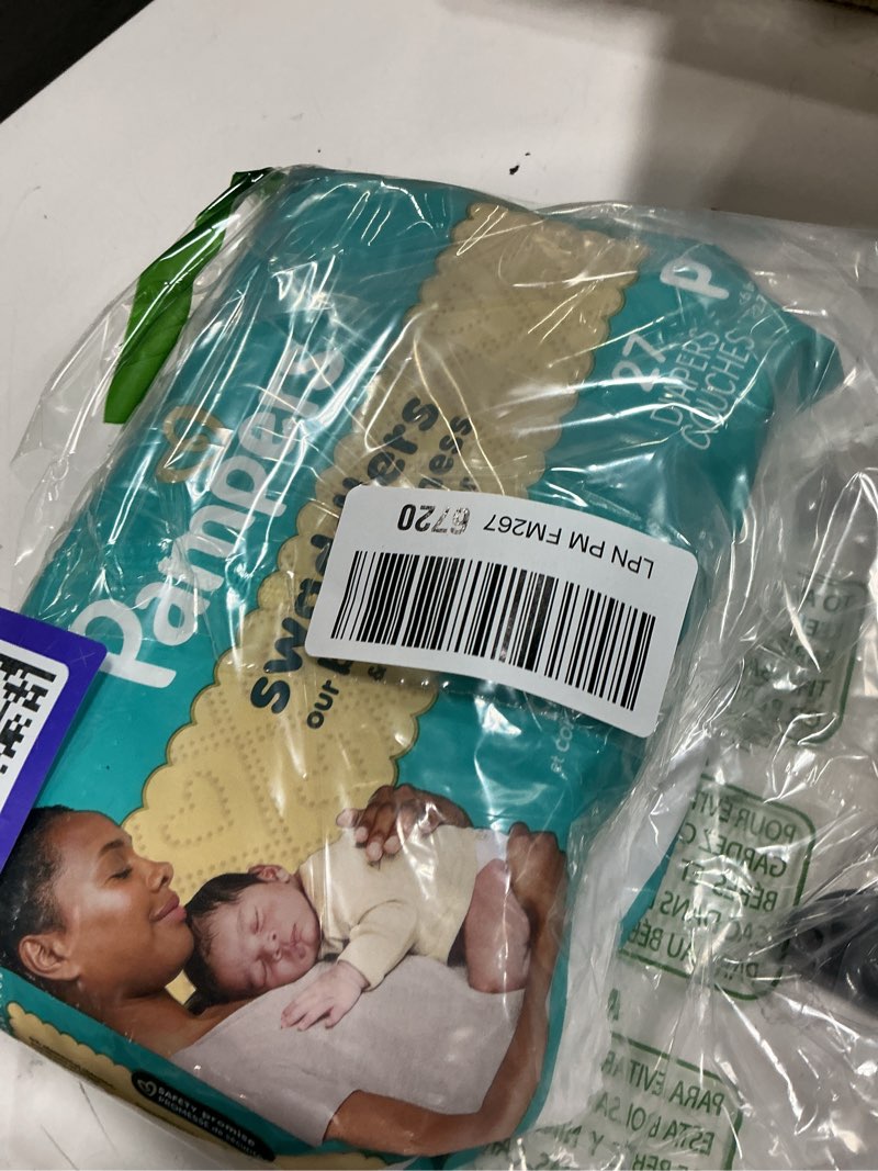 Condition photo showing Good Condition for Pampers Baby Diapers - Swaddlers - Size P1, 27 Count, Ultra Absorbent Disposable Preemie Diaper Preemie 27