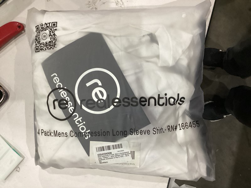 Condition photo showing Good Condition for Real Essentials 4 Pack: Men's Compression Long-Sleeve T-Shirt Athletic Cold Weather Baselayer (Available in Big & Tall) Standard XX-Large Set F