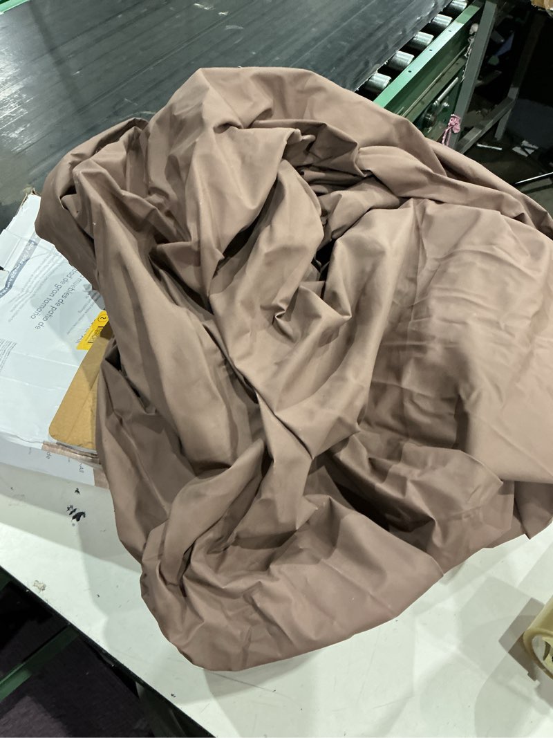 Condition photo showing As Is for style selections premium brown polyester patio furniture cover for cover all