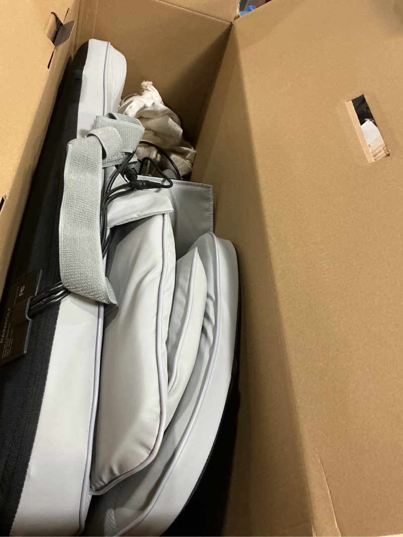 Condition photo showing Good Condition for shiatsu neck and back massage cushion with heat - 4d kneading and vibration for muscle relief, dual-neck design, adjustable intensity and height for office chair and home use, grey