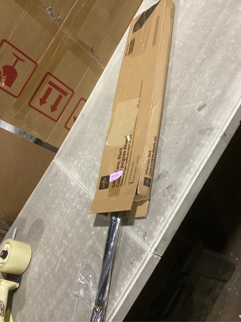 Condition photo showing New/Like New for Medline Aluminum Offset Walking Cane for Seniors & Adults is Portable and Lightweight for Balance, Knee Injuries, Mobility & Leg Surgery Recovery Black