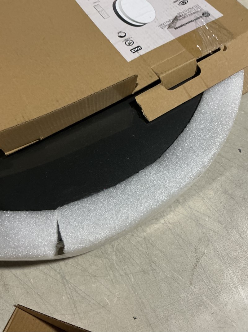Condition photo showing Good Condition for 1pack 20 inch remote control dimmable large led flush mount ceiling light panel,40w 4350lm,2700k-6000k adjustable color,ultra thin round black ceiling light fixture for hallway kitchen home office remote control dimmable-20inch-1pack black