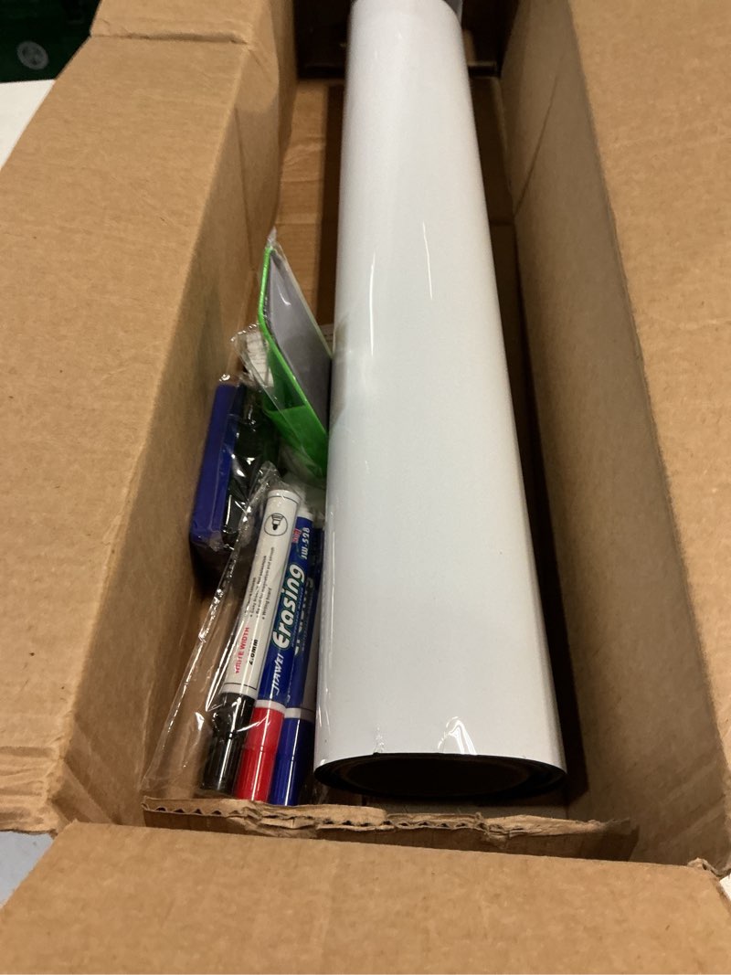 Condition photo showing Good Condition for magnetic wall decal whiteboard: 24” x 39” vertical peel & stick dry erase board sticker for wall | no-ghosting pet for kids learning, homeschool & classroom (magnet-receptive) 39"w x 23.6"h