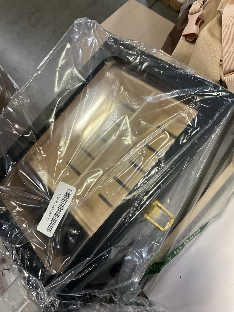 Condition photo showing Good Condition for electric humidor cabinet with precision humidity control & digital display | 65-capacity double cedar shelves, glass top & accessory drawer father's day gift for men black