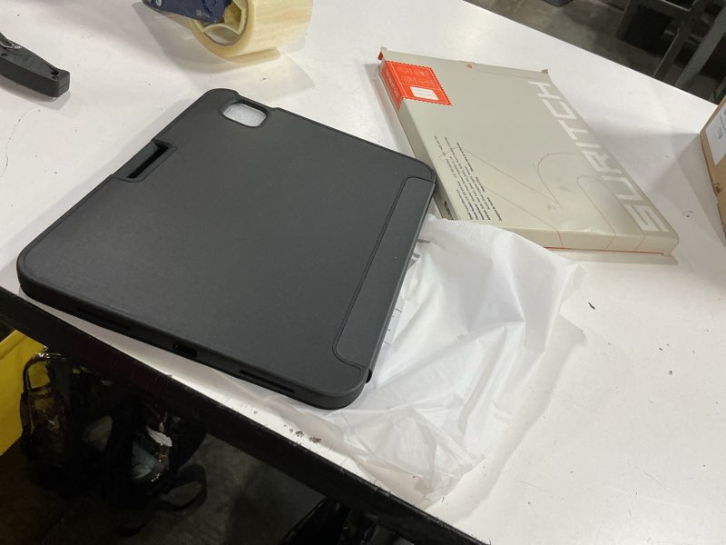 Condition photo showing New/Like New for suritch for ipad 10th generation case 10.9 inches 2022, built-in screen protector apple pencil holder magnet tri-fold stand cover auto wake/sleep full body shockproof protection, black