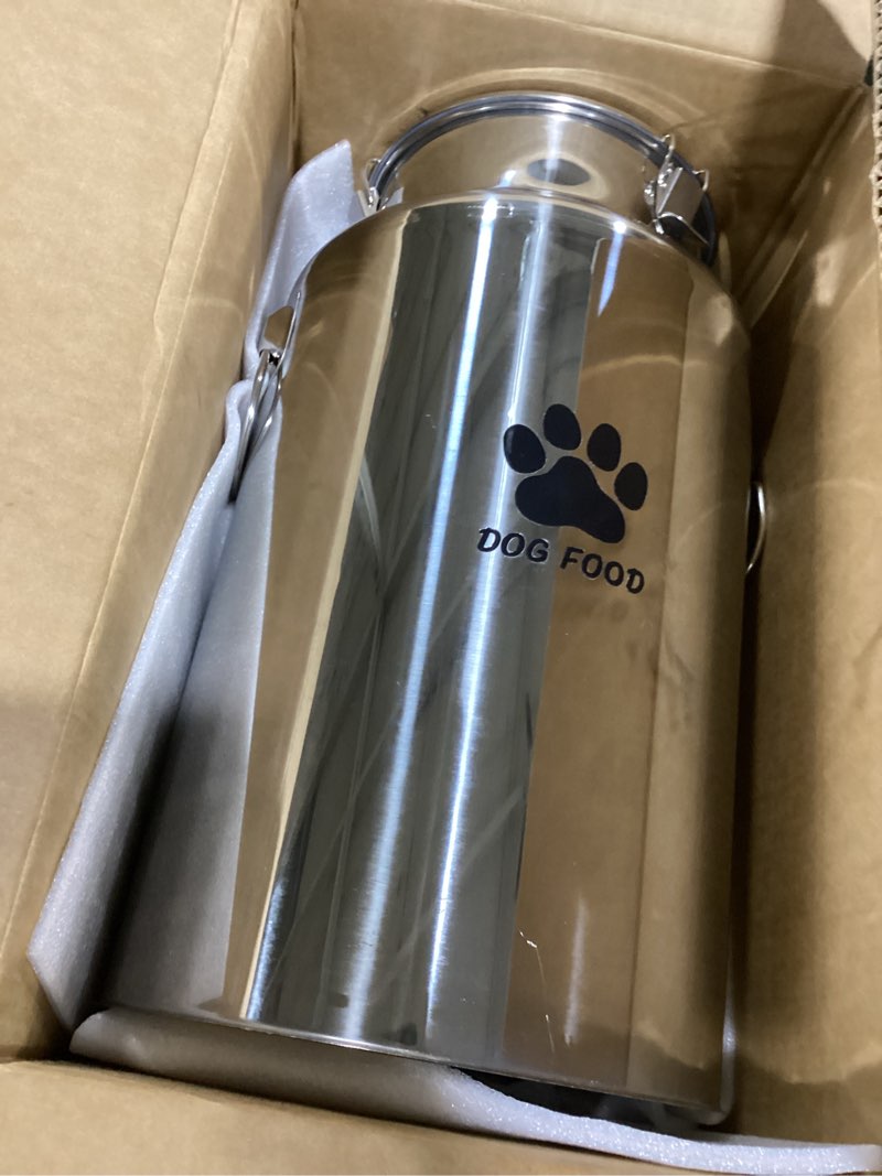 Metal Dog Food Storage Container, 30 lb Dog Food Storage Tank, Multifunctional Storage Container with Sealed Lid and Scoop