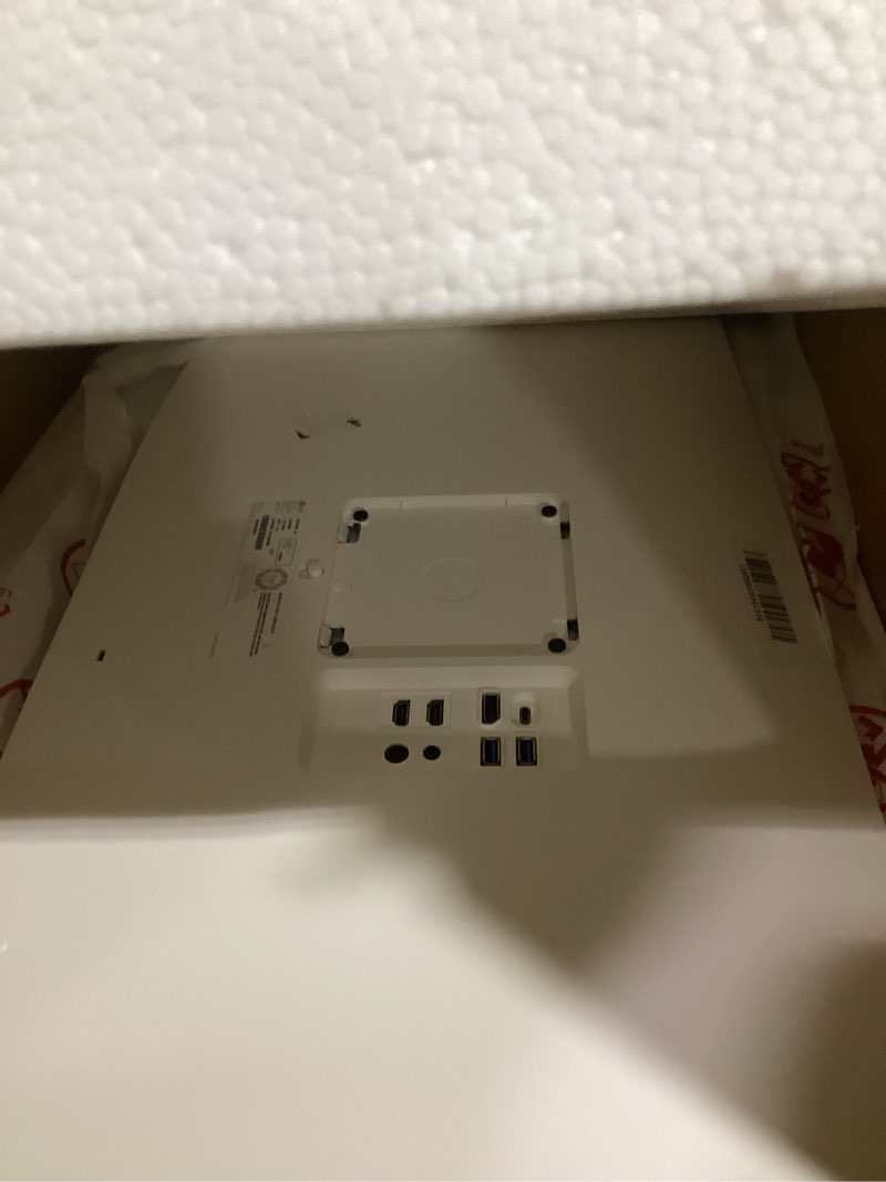 Condition photo showing As Is for LG 27UP850K-W 27-inch Ultrafine 4K UHD (3840 x 2160) IPS Computer Monitor, 60Hz, 5ms, DisplayHDR 400, Built-in Speaker, HDMI, DisplayPort, USB Type-C 90W PD, Tilt/Height/Pivot Adjustable Stand, White 27-inch and USB-C