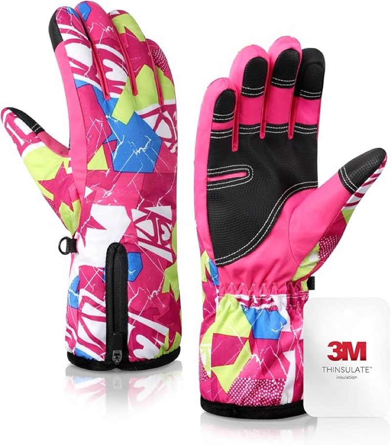 krosa -20? winter gloves for men women & kids made with 3m insulation, 5-layer waterproof snow ski gloves, 10 touchscreen finger cold weather gloves