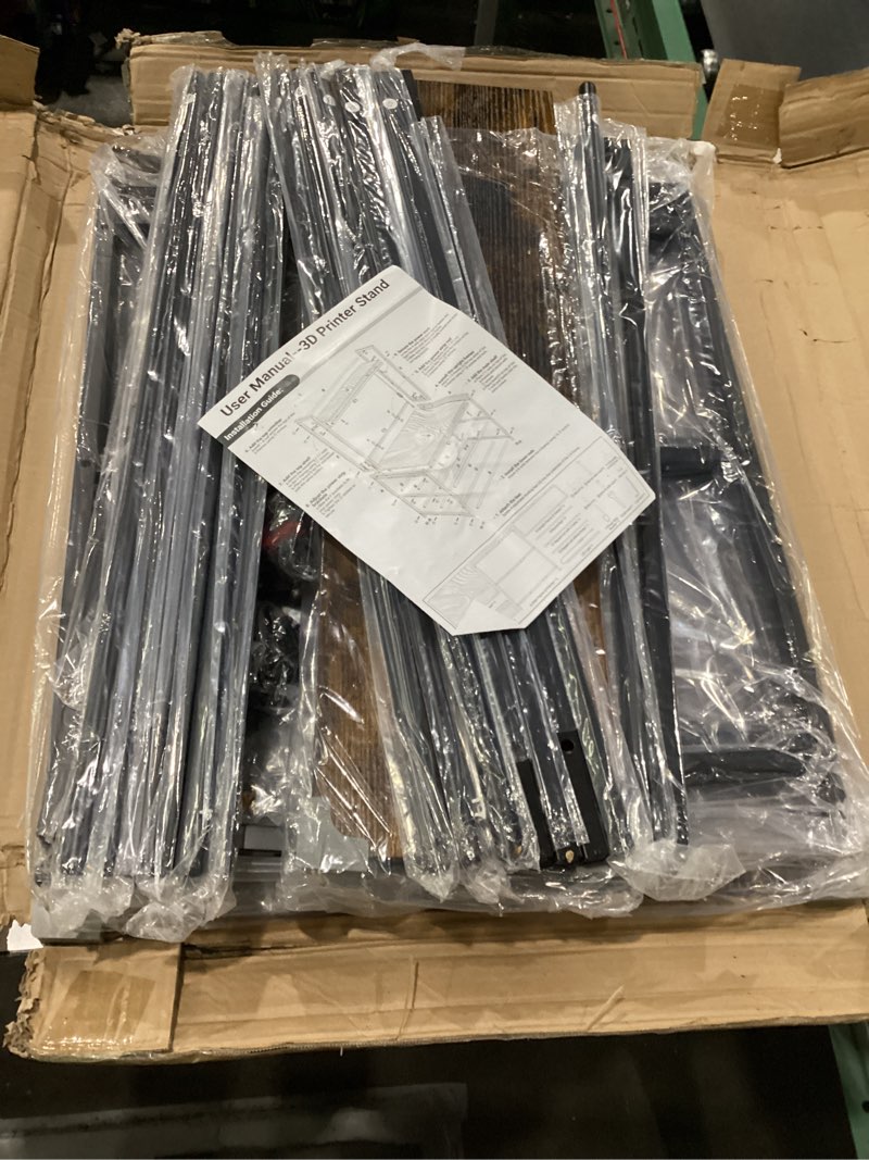 Condition photo showing New/Like New for 3D Printer Stand with Filament Storage, Large 3D Printer Table with LED Light and Display Shelf Rack, Heavy Duty Printer Desk Filament Storage Rack for Workshop Offices and Studios(Black)