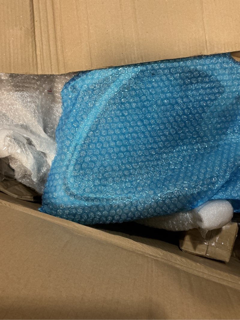 Condition photo showing As Is for Serta Bryce Executive Office Chair, Ergonomic Computer DeskChairs with Patented AIR Lumbar Support, Comfy Body Pillows, Height Adjustable, Swivel Base with Wheels, Bonded Leather, Gray Grey