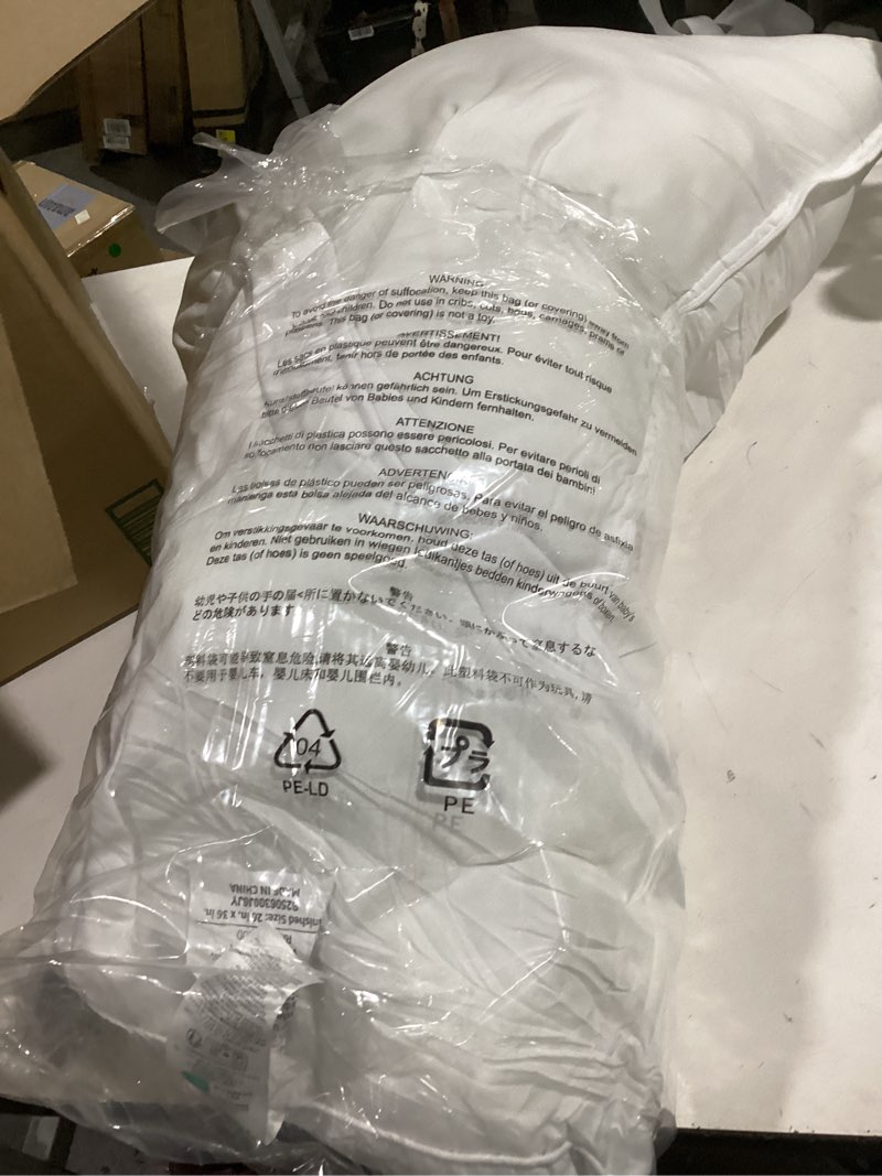 Condition photo showing Good Condition for SHOUREN Cotton Body Pillow Insert - Cooling Breathable Full Body Pillow for Side Sleeper - Soft Long Bed Pillow for Adults - 20 x 54 inch-White White Body pillow insert