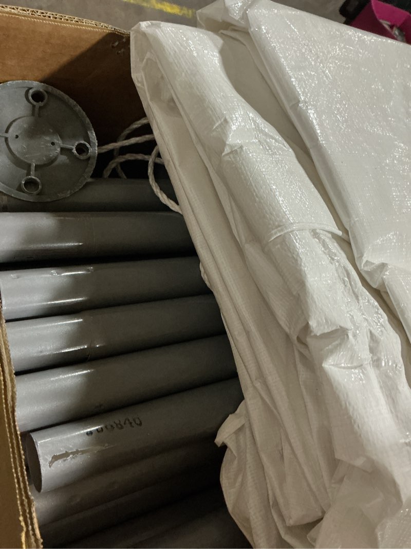 Condition photo showing As Is for shelterlogic 10-ft x 19.5-ft canopy storage shelter