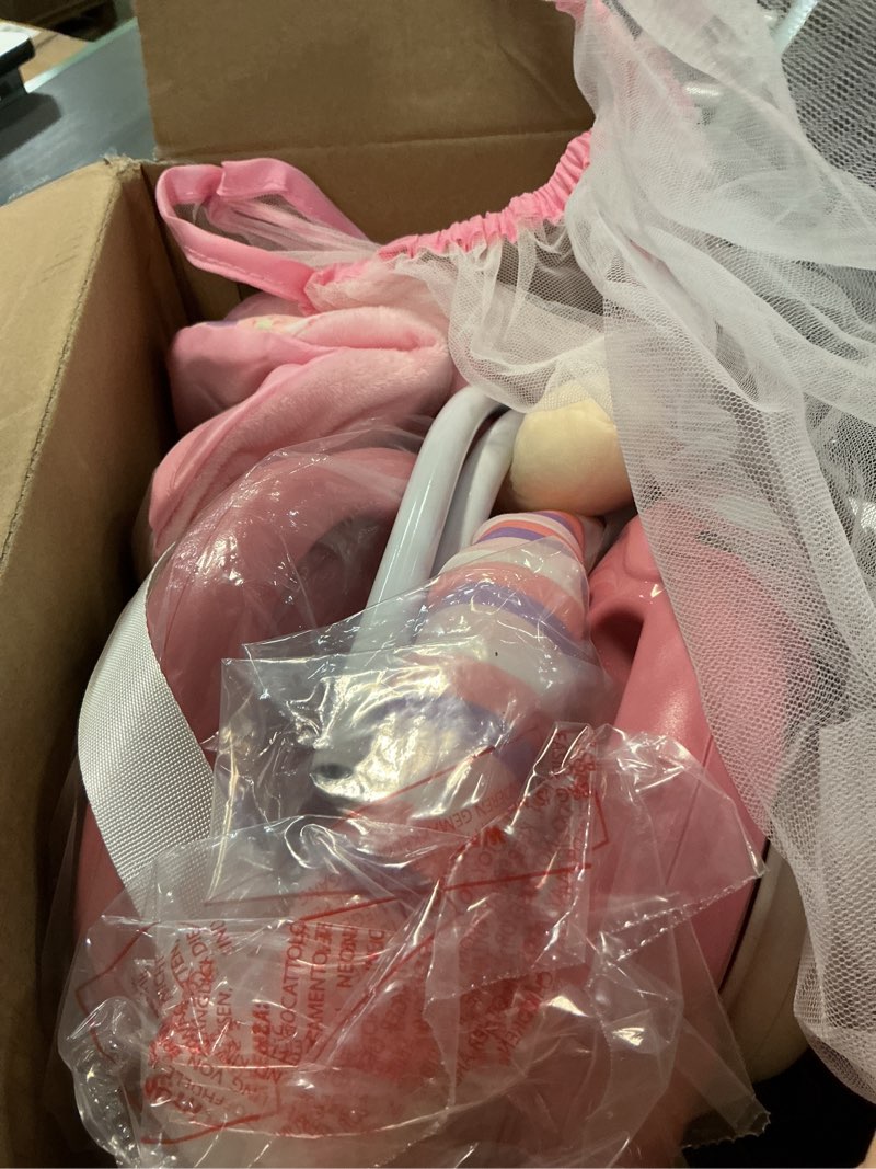 Condition photo showing Good Condition for baby swings for infants, powered by power cord (included) and batteries for indoor/outdoor use, easy-fold infant swing, electric baby swing for 0-9 months 6-25 lbs d93881 pink