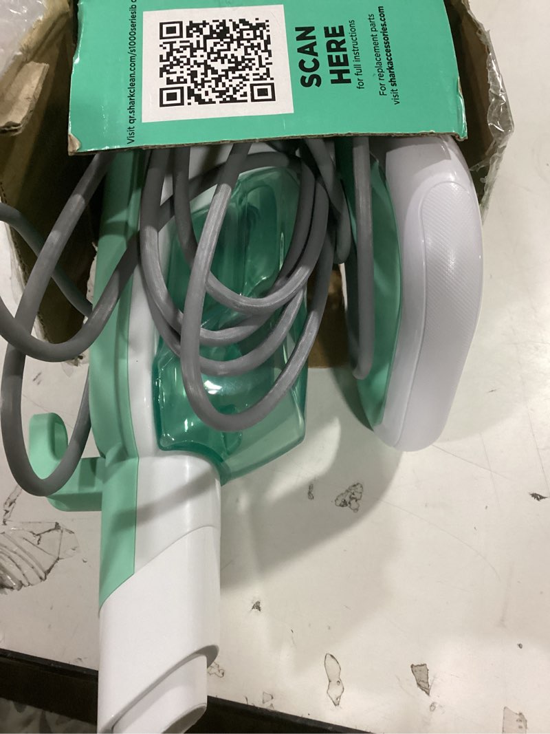 Condition photo showing Good Condition for Shark Steam Mop with 2 Machine Washable Dirt Grip Pads, Removable Water Tank, Lightweight, Steam Cleaner for sealed Hard Floors, Marble, Stone, Hardwood, Tile, Laminate, White/Seafoam, S1000