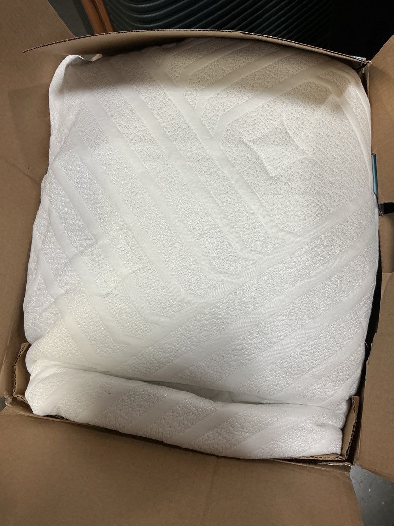 Condition photo showing As Is for member's mark 4-inch cooling pillow-top gel memory foam mattress topper, queen