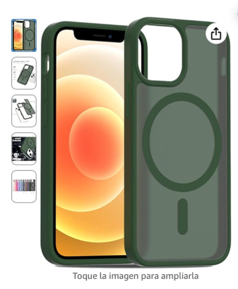 Magnetic iPhone Case [Military Grade Drop Protection] [Magsafe Compatible] Shockproof Matte Translucent Thin Protective Case, (A-Dark Green, iPhone 13