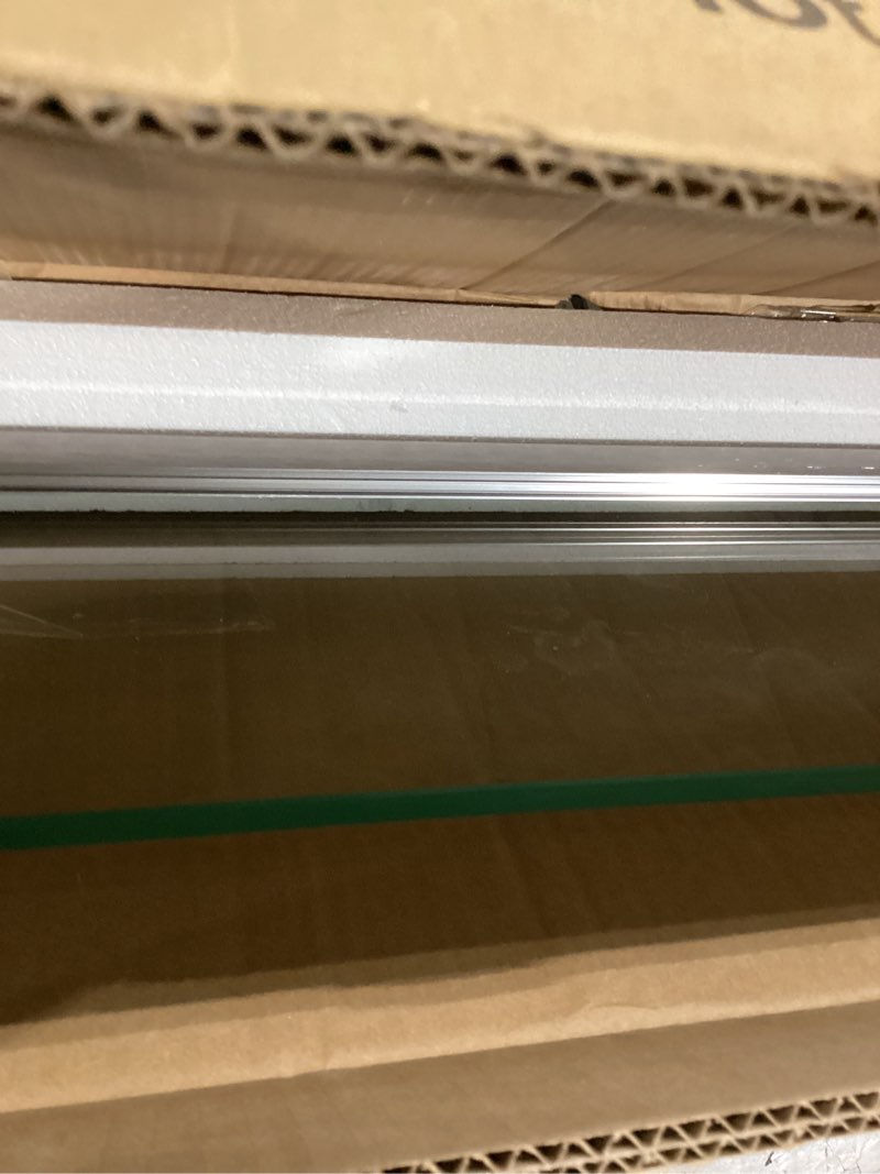 Condition photo showing Good Condition for bathroom shower door 10" w x 78.75" h, frameless fixed 3/8" (10mm) thick clear tempered glass door p