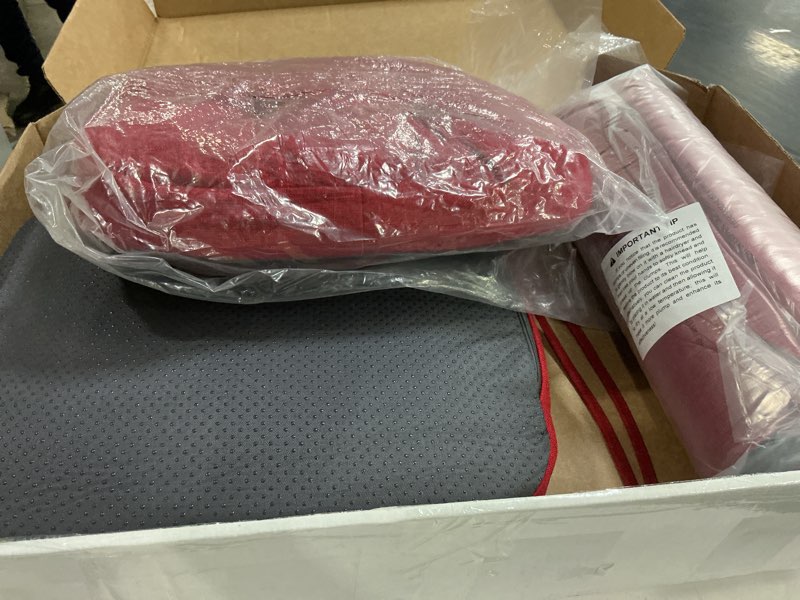 Condition photo showing Good Condition for chair cushions for dining chairs, dining chair cushions, tufted indoor chair pads with ties & non slip backing, seat cushions for kitchen chairs 16.5” x 16.5” x 3.5”, set of 4, red red pack of 4