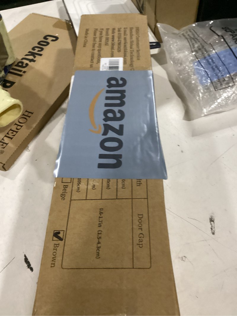 Condition photo showing Good Condition for upgraded door draft stopper for bottom of door, under door gap filler for big gap, no folding required, flexible installation door sweep soundproofing strip for home & apartment, 28-32in, brown brown 28-32in