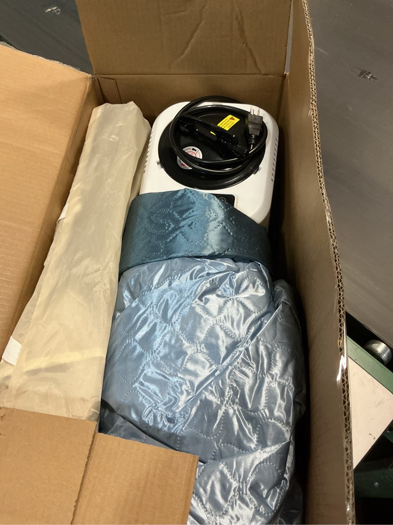 Condition photo showing Good Condition for Sauna Box, Upgraded Portable Sauna for Home 5Layer Waterproof,3L 1200W Steamer,9 Levels,Dual YKK Zippers,Big Folding Chair,99 Mins Timer,Remote Control,Steam Sauna Room Personal Saunas Tent,Light Blue