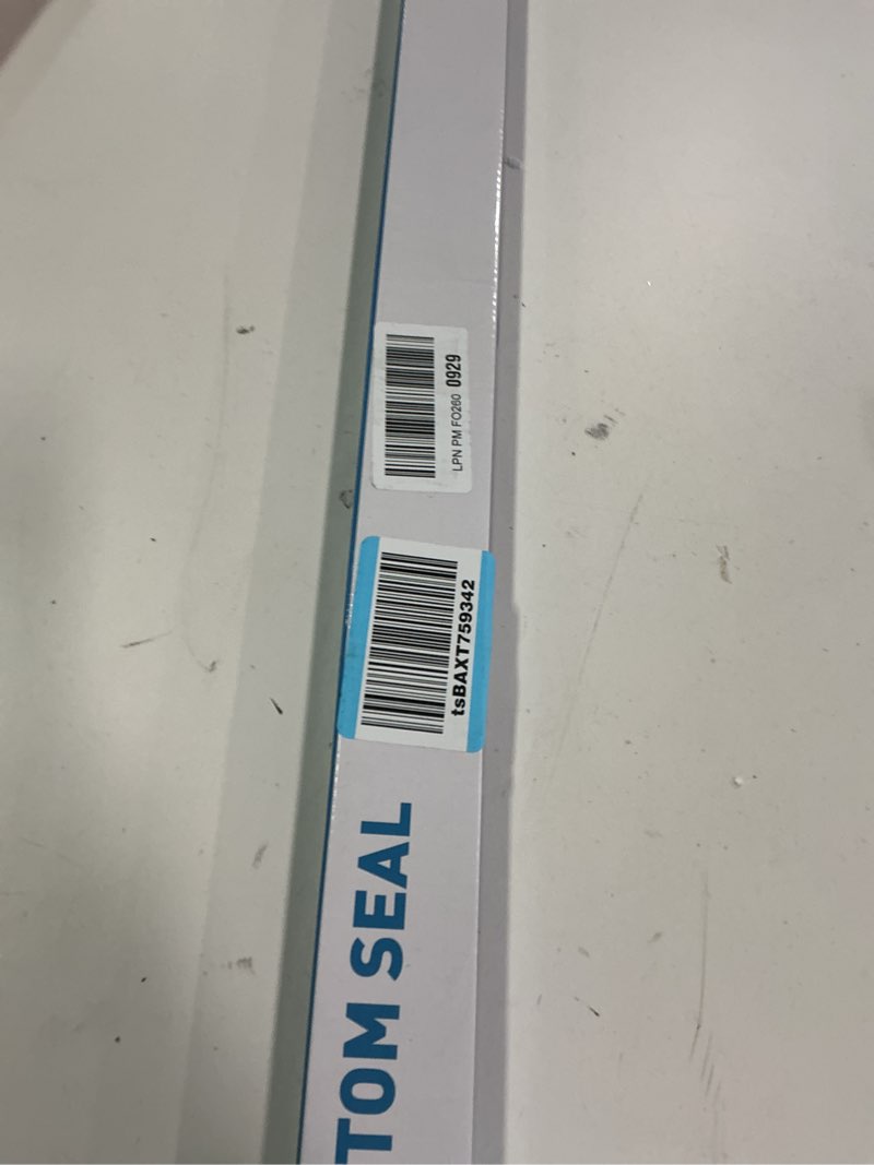 Condition photo showing New/Like New for sliding shower door bottom seal, 2 pcs 1/4" x 36" sliding shower door sweep for 1/4 inch glass, frameless glass door seal strip stop shower leaks and create a water barrier 2pcs bottom sweep-1/4"