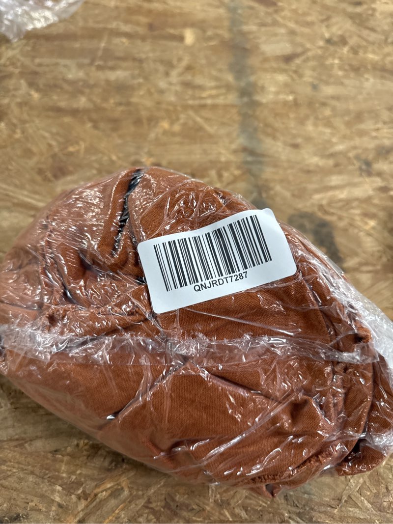 Condition photo showing Good Condition for european linen double flange sham set, standard, terracotta