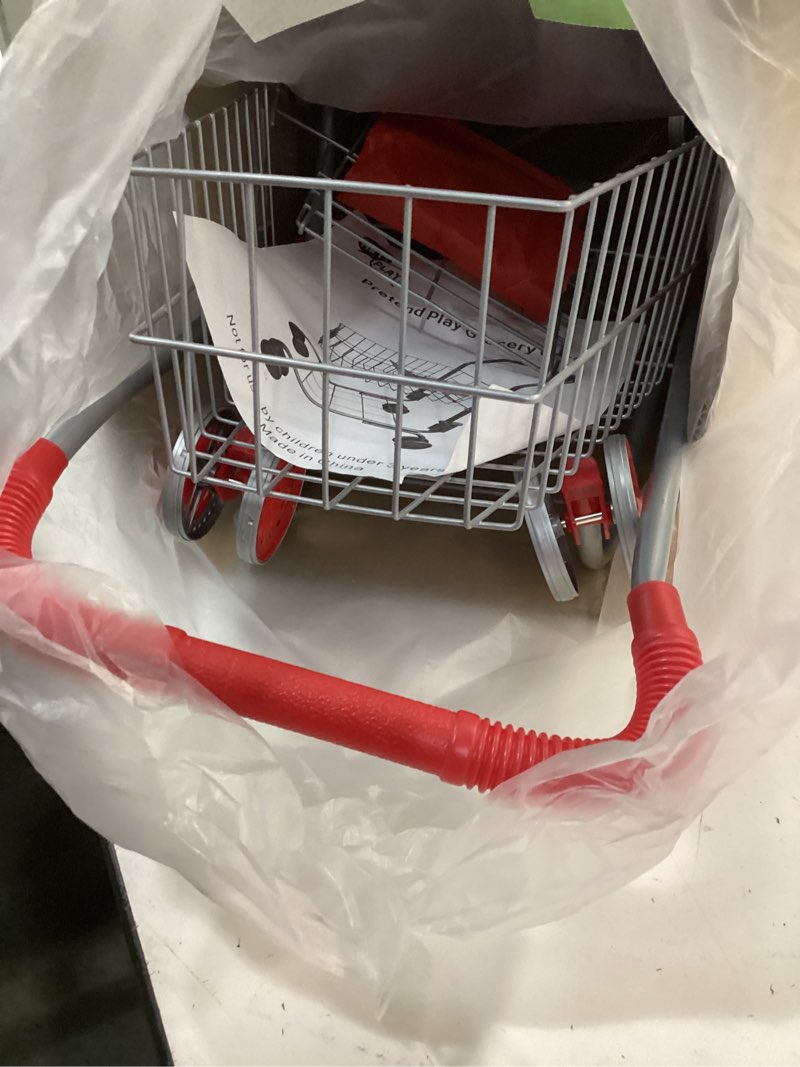 Condition photo showing Good Condition for hey! play! kids shopping cart - toddler grocery cart with pivoting front wheels and folds for easy storage - for pretend play grocery store