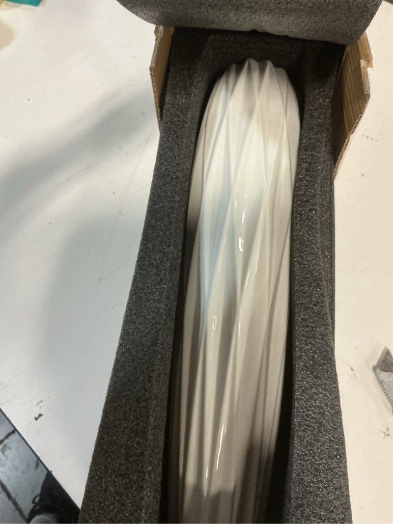 Condition photo showing New/Like New for white ceramic vase, 18" tall vase for floor table decorative large vases for living room modern home decor office bedroom, big standing flower vase with glossy glaze 18 inch tall
