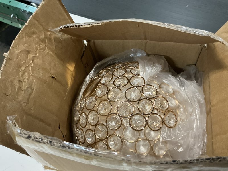 Condition photo showing Good Condition for kolnlala Crystal Floral Candy Bowl - Elegant Metal Frame Centerpiece, Fruit Plate & Nut Tray for Home Decor, Holiday, Wedding, Party Table Decorations (12, Gold) 12 Gold