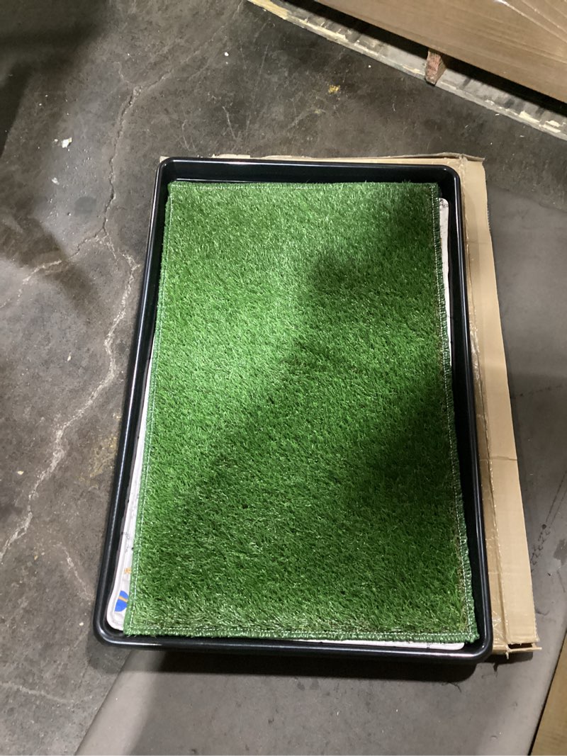 Condition photo showing New/Like New for Reusable Dog Loo System with Artificial Grass Turf&Pee Pads&Tray, for Puppy Potty Training is Portable&Easy to Clean,35x23in Large Dog Litter Box Toilet for Indoor/Outdoor use?Large? POTTY SYSTEM Large