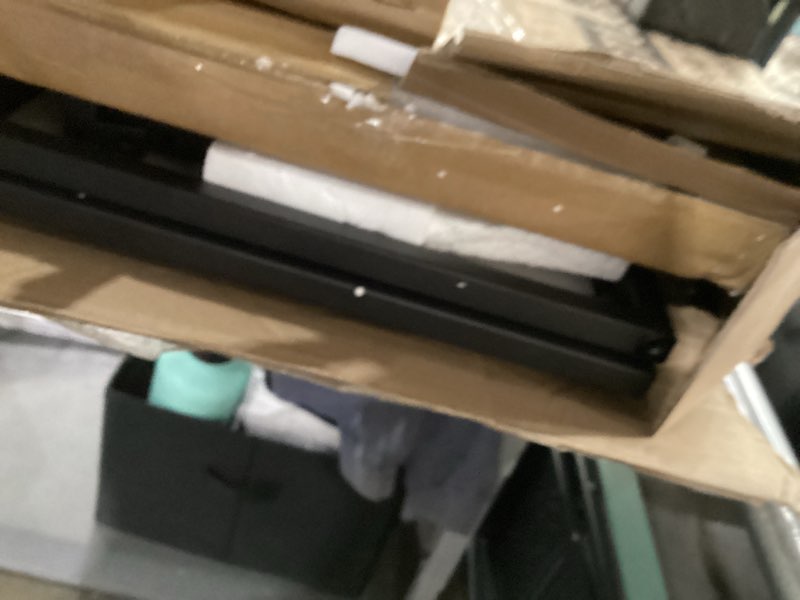 Condition photo showing Good Condition for VASAGLE 39.4 Inch Console Sofa Table, Modern Entryway Table, Tempered Glass Table, Metal Frame, 2 Shelves, Adjustable Feet, for Living Room, Hallway, Black ULGT025B01 39.4"W Black