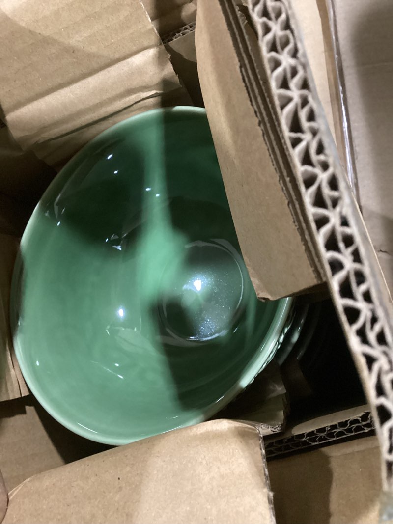 Condition photo showing Good Condition for Christmas Tree Dipping Bowls, 3.5 Inch Ceramic Small Condiments Bowls for Dips, Dressings, Ice Cream, Charcuterie, and Holiday Serving, Set of 6, Green