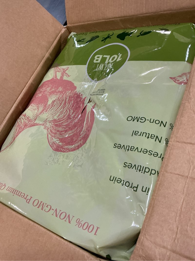 Condition photo showing Good Condition for (best by 12/17/2027)sansect 10 lb dried mealworms, 100% natural, non-gmo mealworms for chickens-high protein treats for chickens, ducks, wild birds 10 pound (pack of 1) mealworms