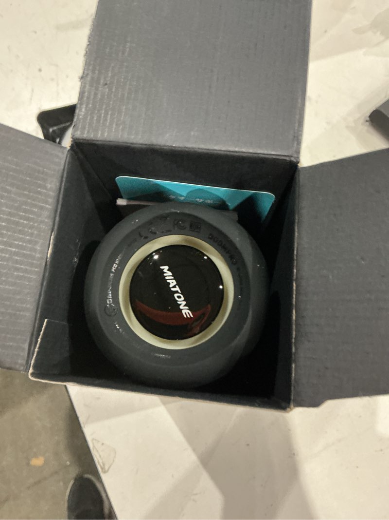 Condition photo showing As Is for miatone bluetooth speakers 36w tws portable speaker with stereo sound bass, bluetooth 5.3 wireless usb type c outdoor, 5000mah 24h playtime ipx7 for present, boy friend gifts for him (black)